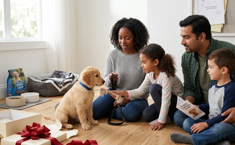 En hvalp som familiegave kræver mere end en sløjfe